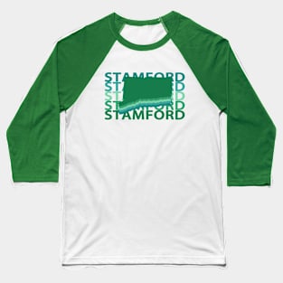 Stamford Connecticut Green Repeat Baseball T-Shirt